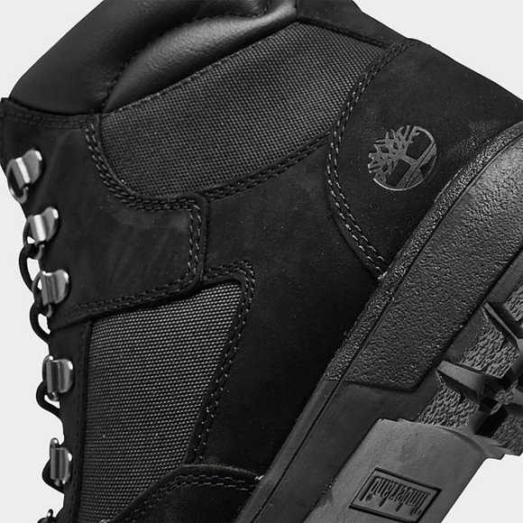 Timberland Men\'s field boot 6 in wp l/f boot black nubuck
